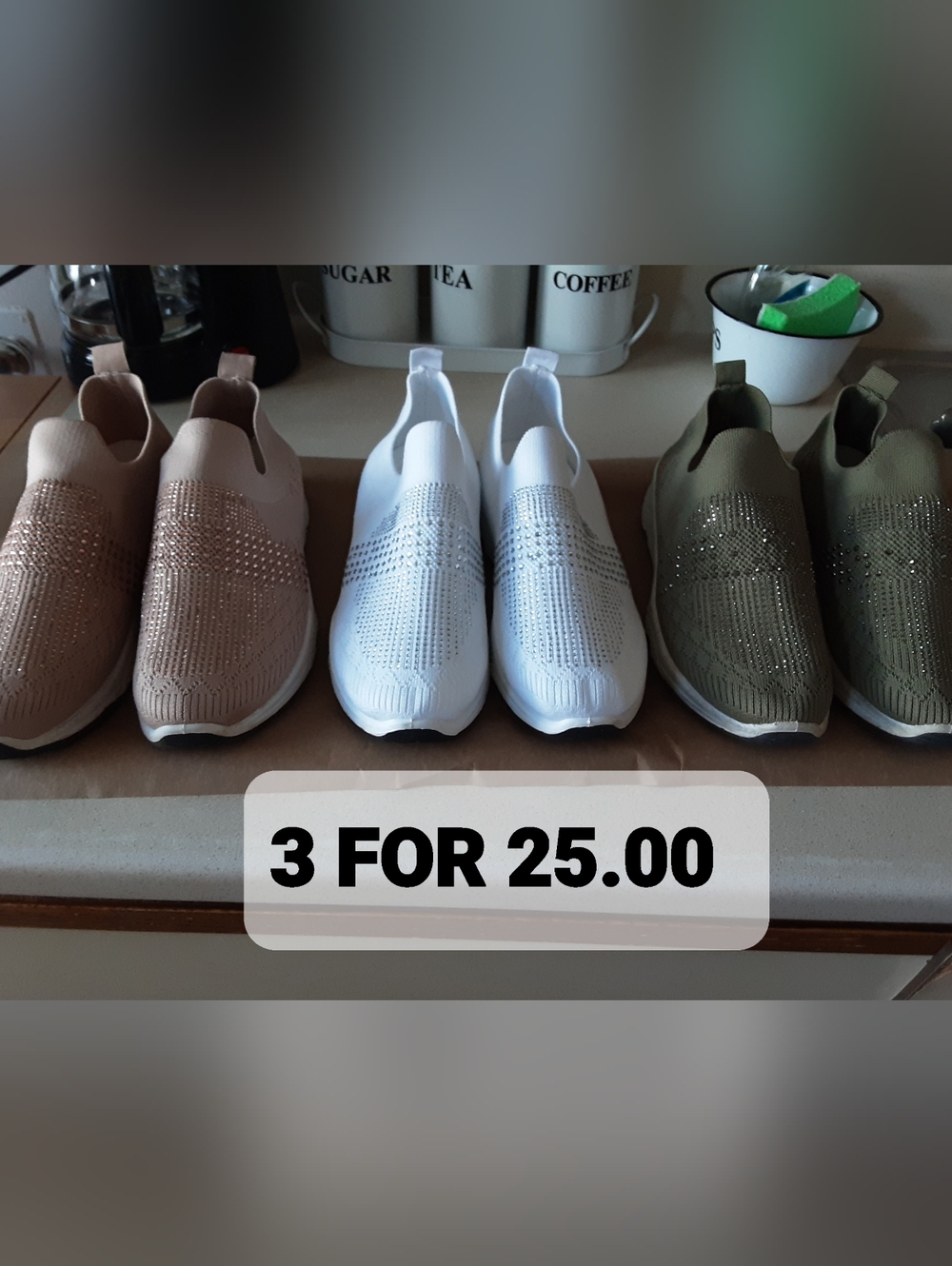 3 Pair Of "Morgan Taylor" Stretch Slip Ons.